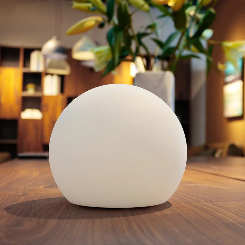 Cordless LED Globe Moon Table Lamp