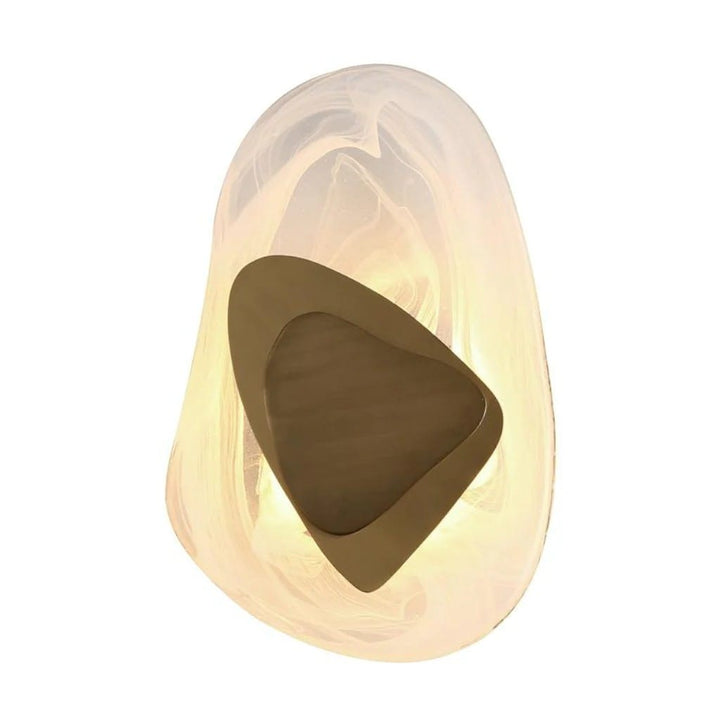 Crystal Glass Wall Sconce with Fluid Design Boldenn