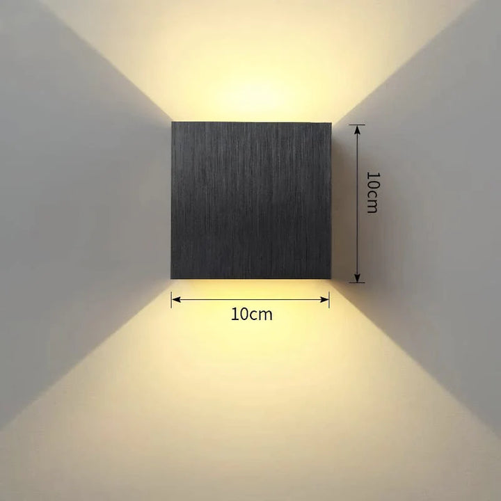 Black Cube Up Down Wall Light | IP68 Waterproof