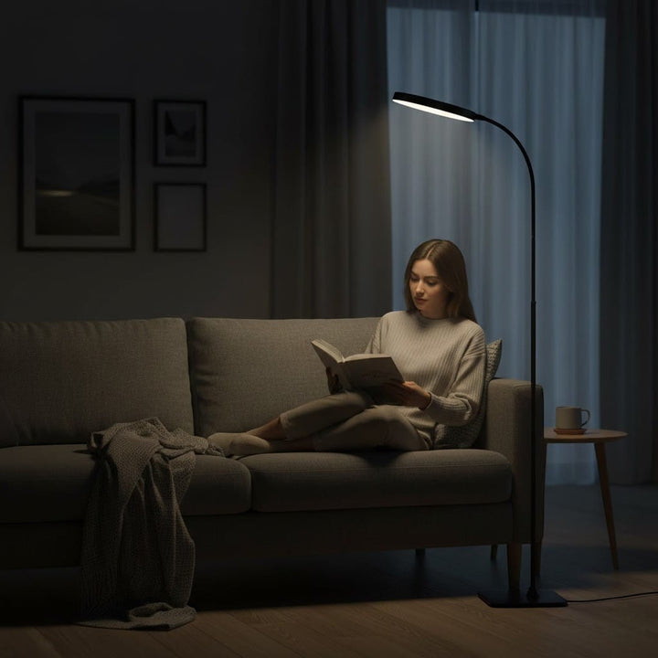Dimmable Gooseneck Floor Lamp with Adjustable Height Boldenn