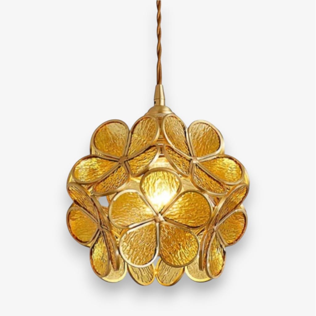 Flora Flower Stained Glass Pendant Light Boldenn
