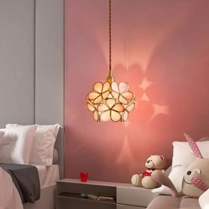 Flora Flower Stained Glass Pendant Light Boldenn