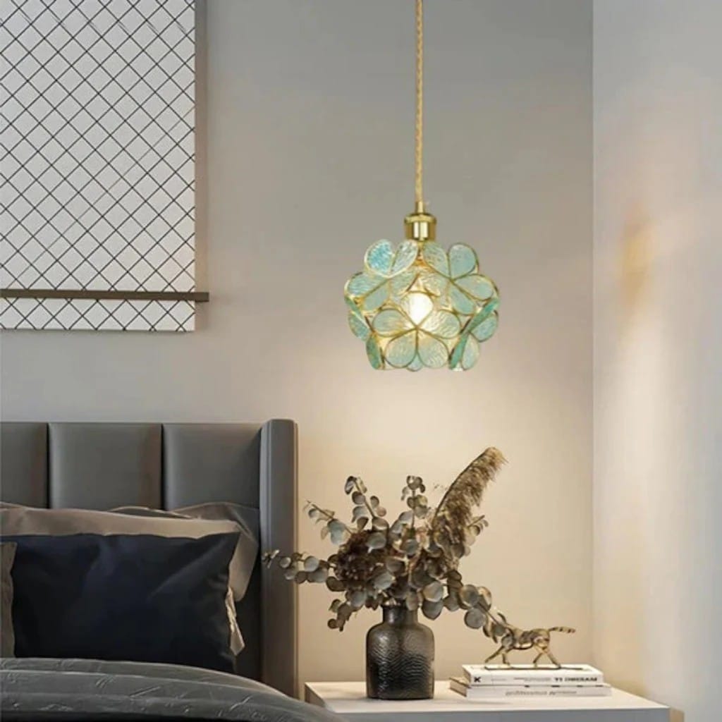Flora Flower Stained Glass Pendant Light Boldenn