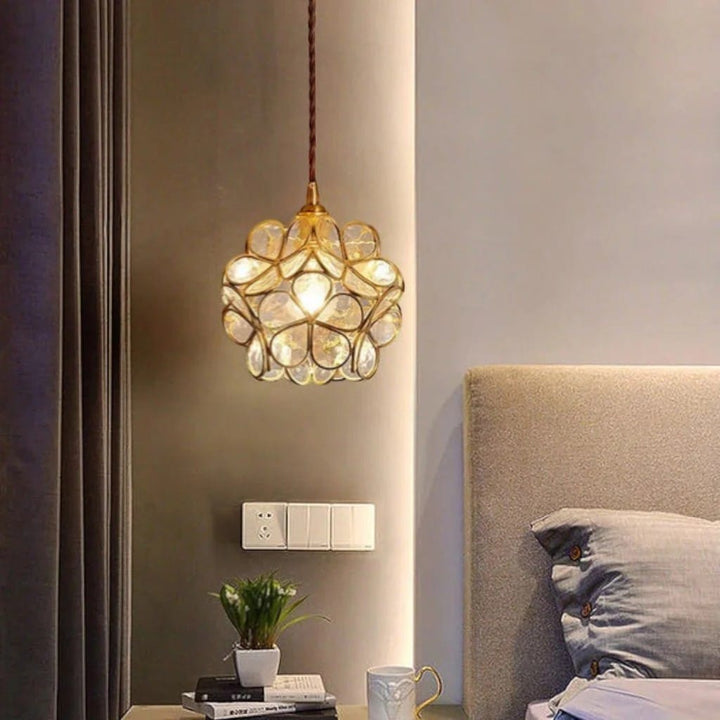 Flora Flower Stained Glass Pendant Light Boldenn