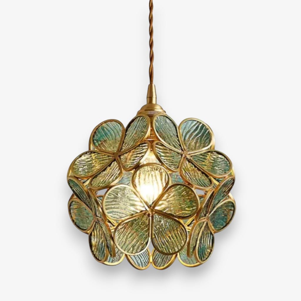 Flora Flower Stained Glass Pendant Light Boldenn
