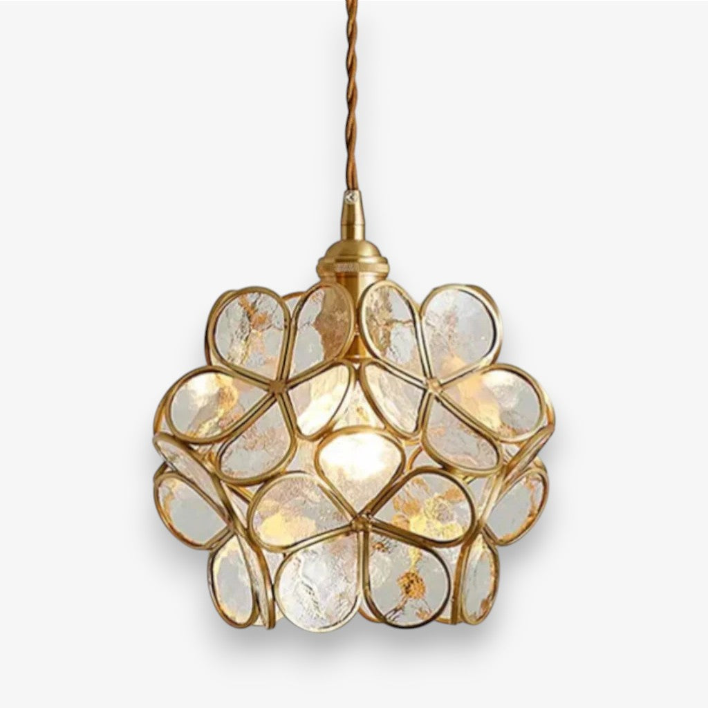 Flora Flower Stained Glass Pendant Light