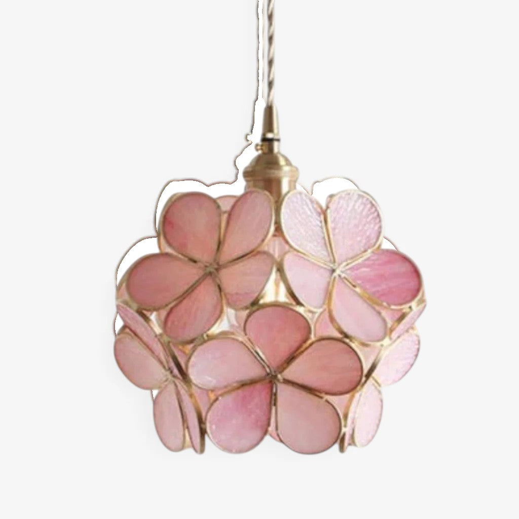 Flora Flower Stained Glass Pendant Light