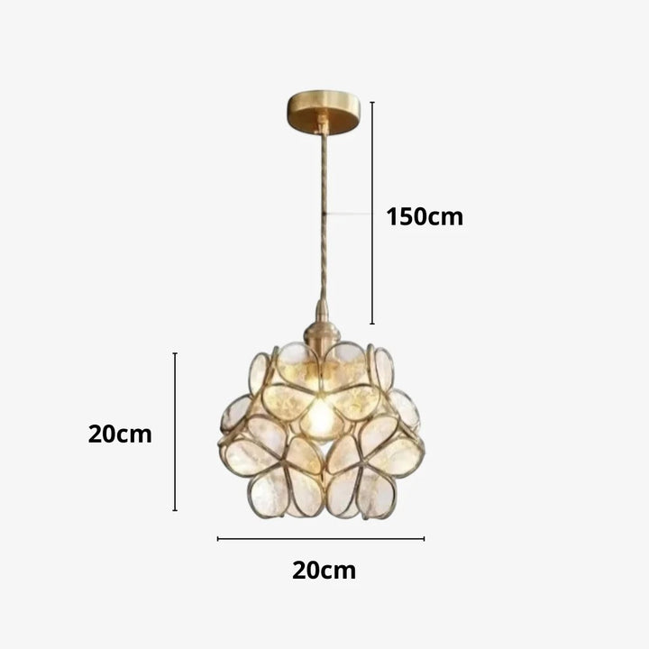 Flora Flower Stained Glass Pendant Light