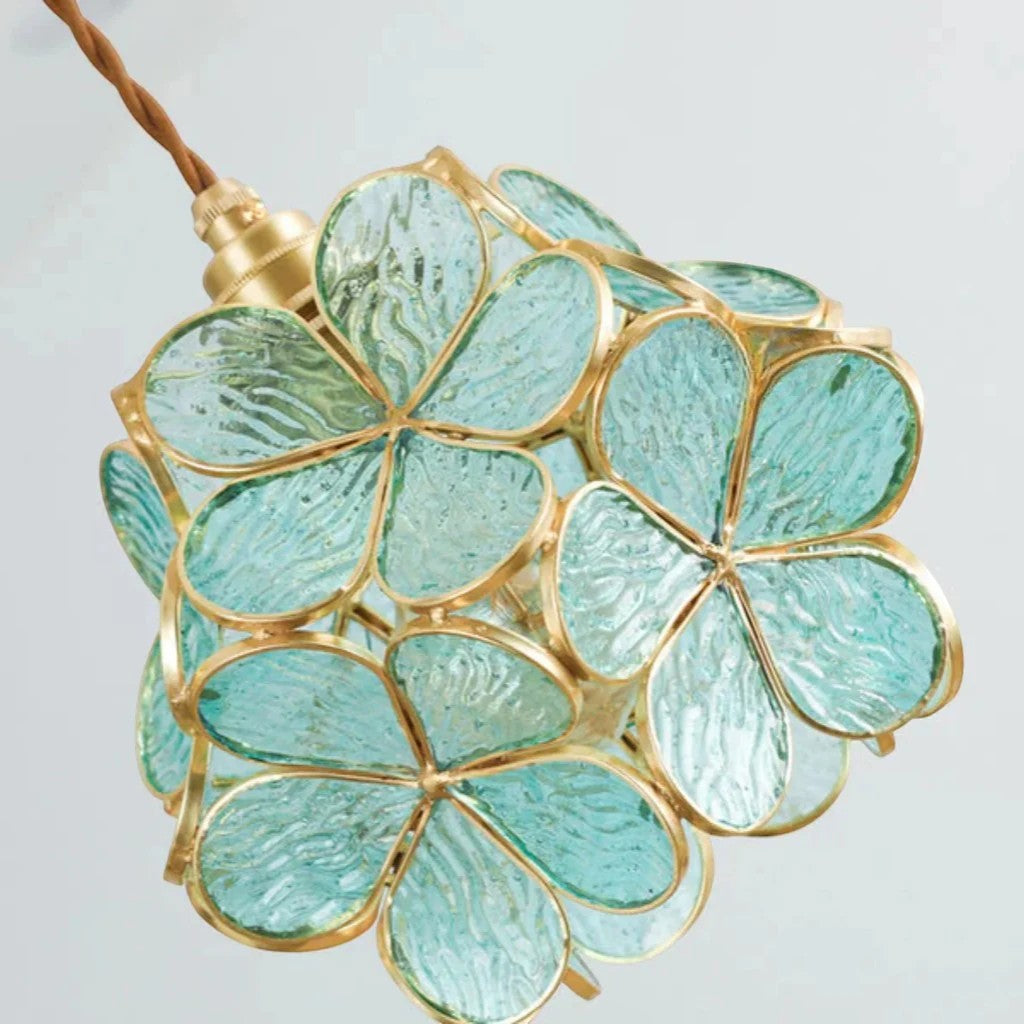 Flora Flower Stained Glass Pendant Light