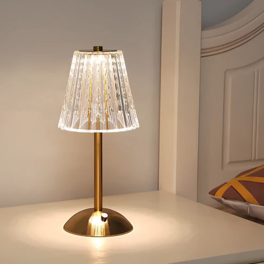 Golden Crystal Dining Table Light