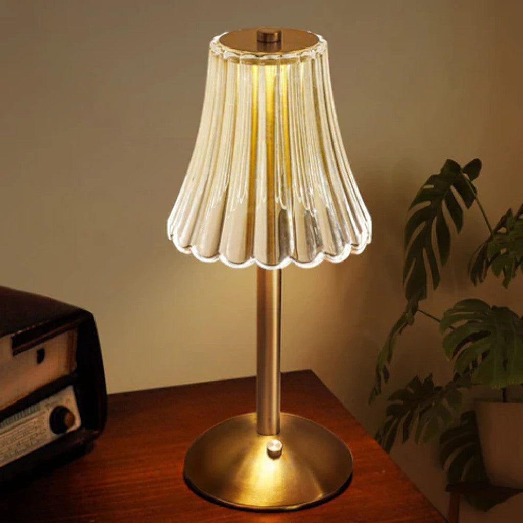 Golden Crystal Dining Table Light