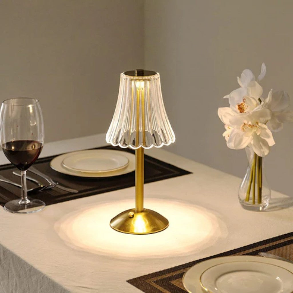 Golden Crystal Dining Table Light