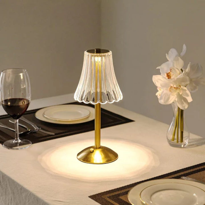 Golden Crystal Dining Table Light