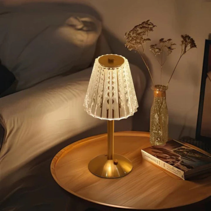 Golden Crystal Dining Table Light
