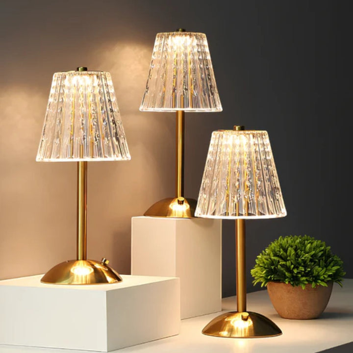 Golden Crystal Dining Table Light