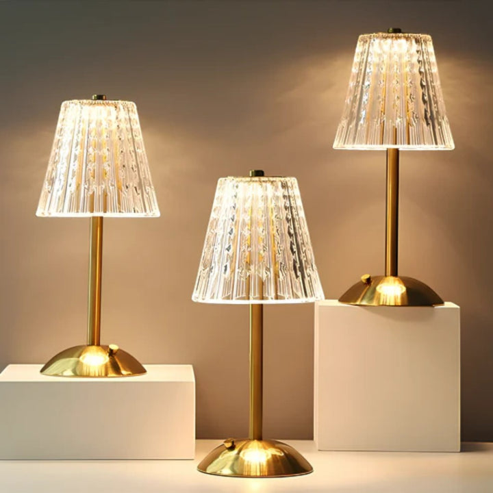 Golden Crystal Dining Table Light