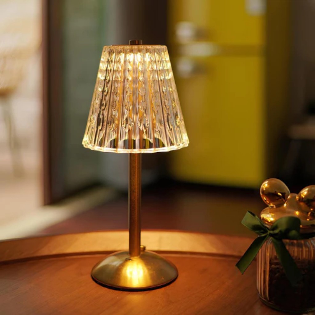 Golden Crystal Dining Table Light