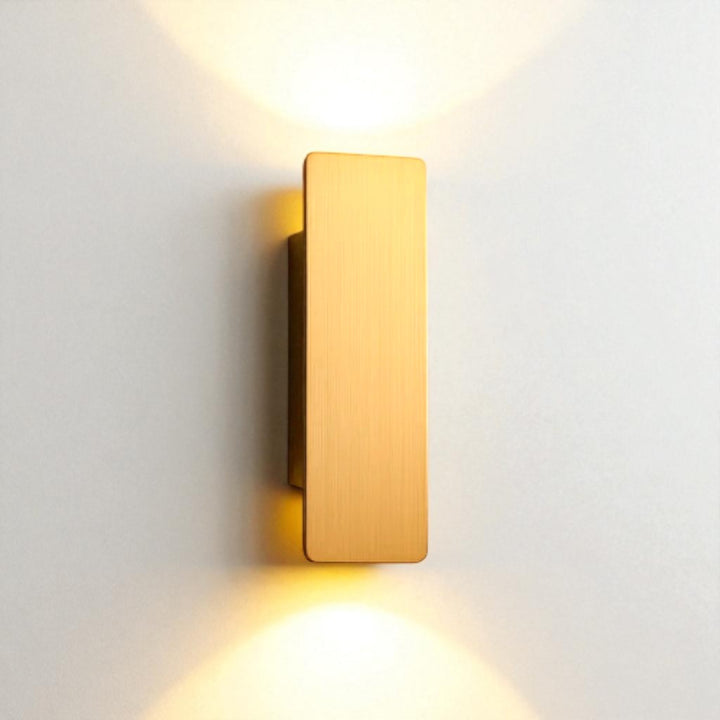 Golden Weatherproof LED Outdoor Wall Light