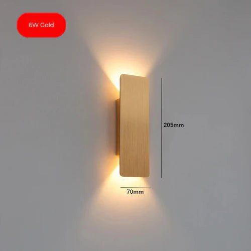 Golden Weatherproof LED Outdoor Wall Light