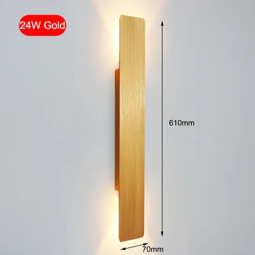 Golden Weatherproof LED Outdoor Wall Light