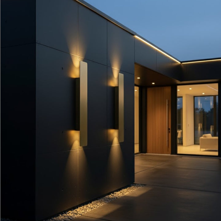 Golden Weatherproof LED Outdoor Wall Light
