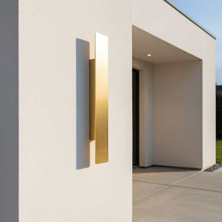 Golden Weatherproof LED Outdoor Wall Light