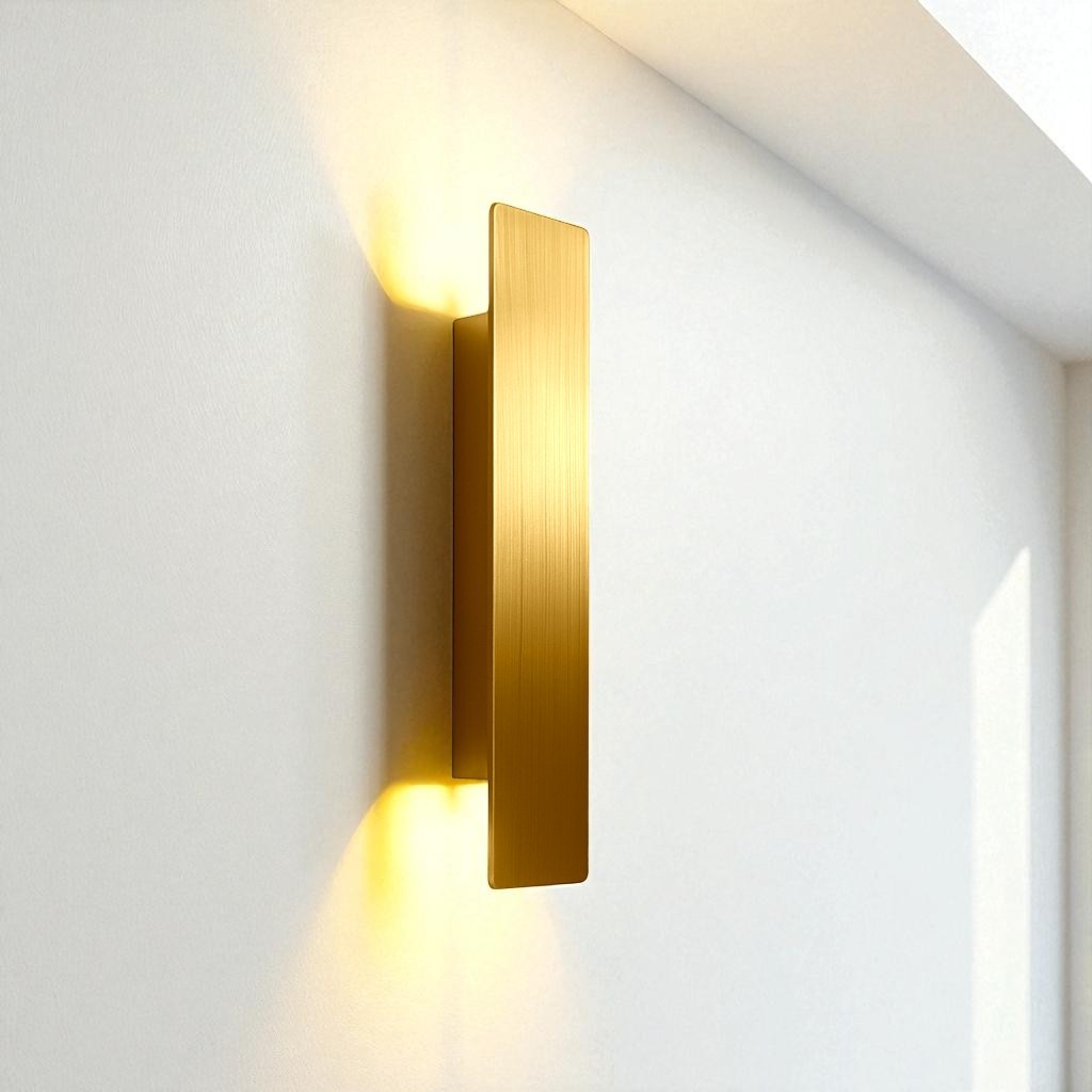 Golden Weatherproof LED Outdoor Wall Light