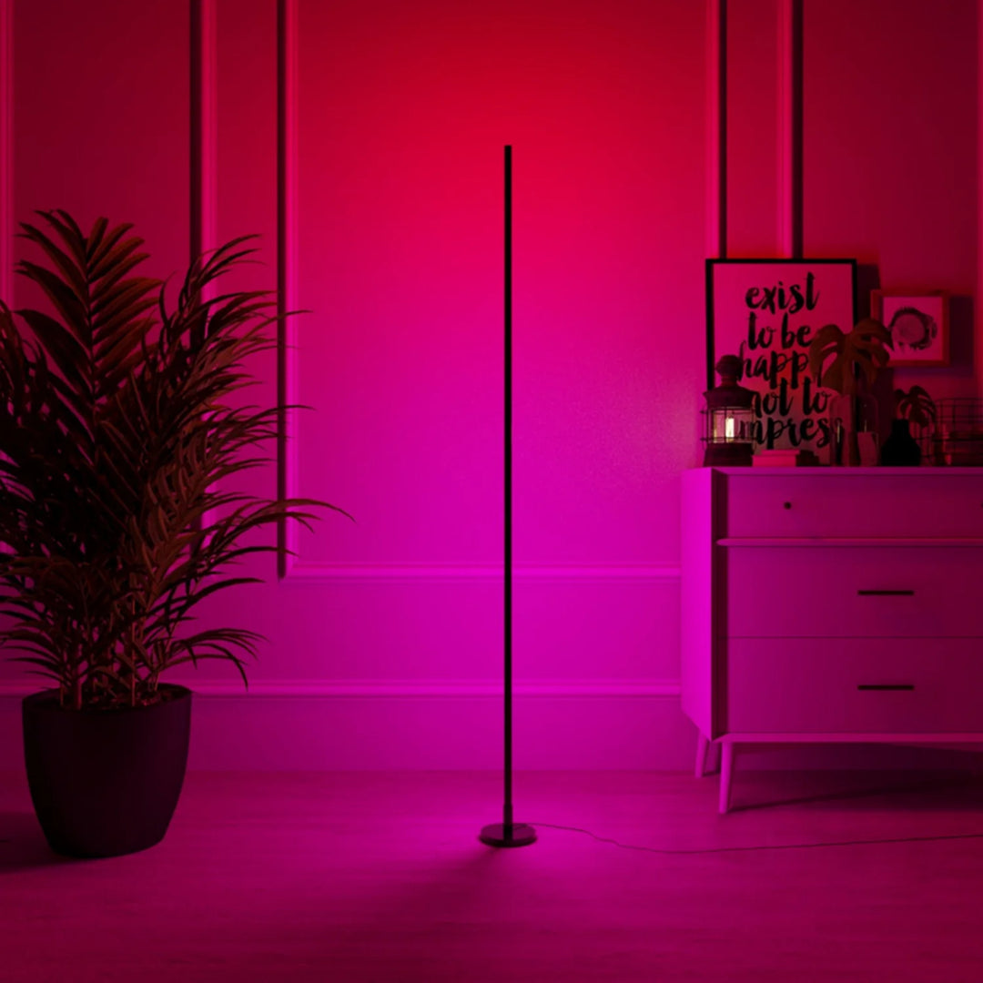 Halo Smart Black Floor Lamp with Dimmable RGB