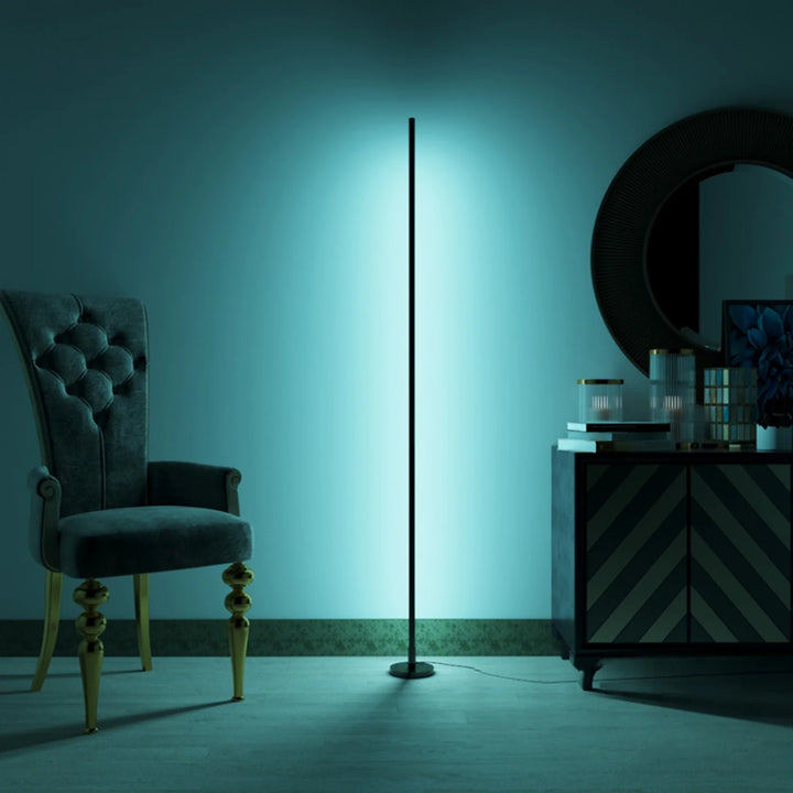 Halo Smart Black Floor Lamp with Dimmable RGB