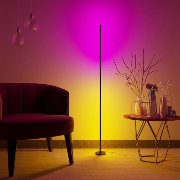 Halo Smart Black Floor Lamp with Dimmable RGB