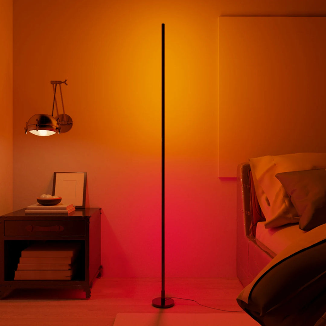 Halo Smart Black Floor Lamp with Dimmable RGB