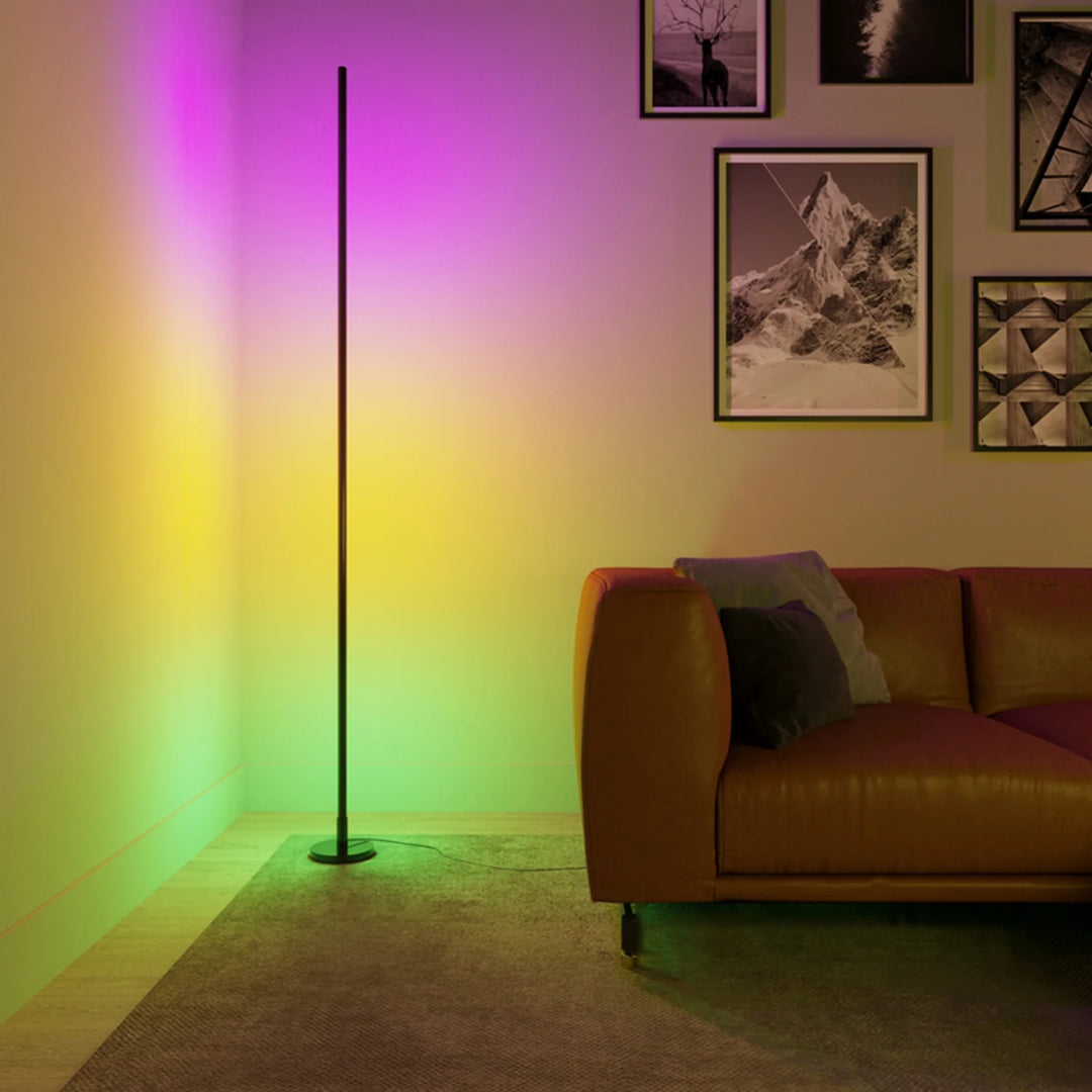 Halo Smart Black Floor Lamp with Dimmable RGB