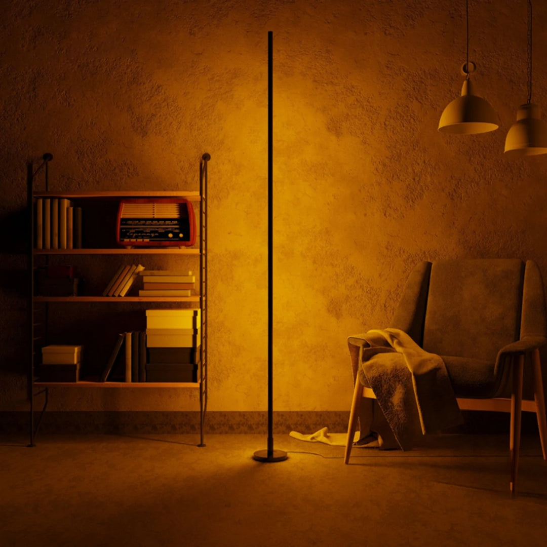 Halo Smart Black Floor Lamp with Dimmable RGB