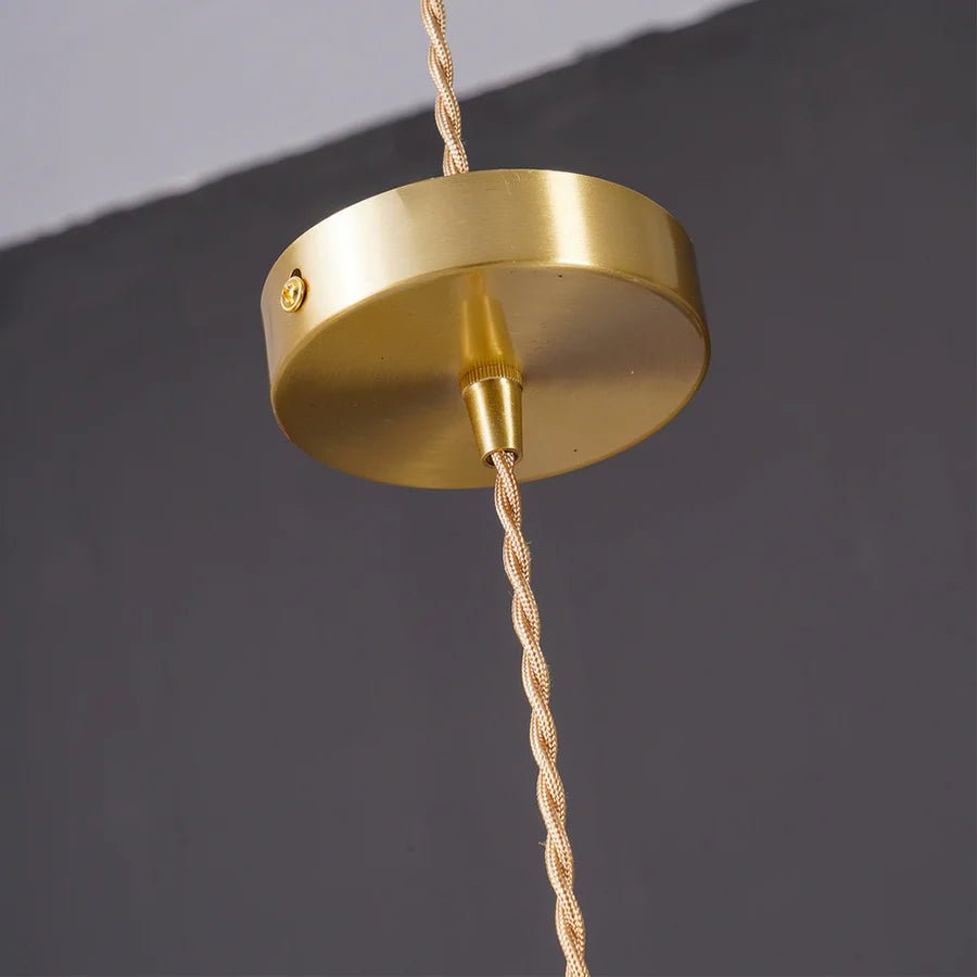 Hibiscus Flower Vintage Glass Pendant Light