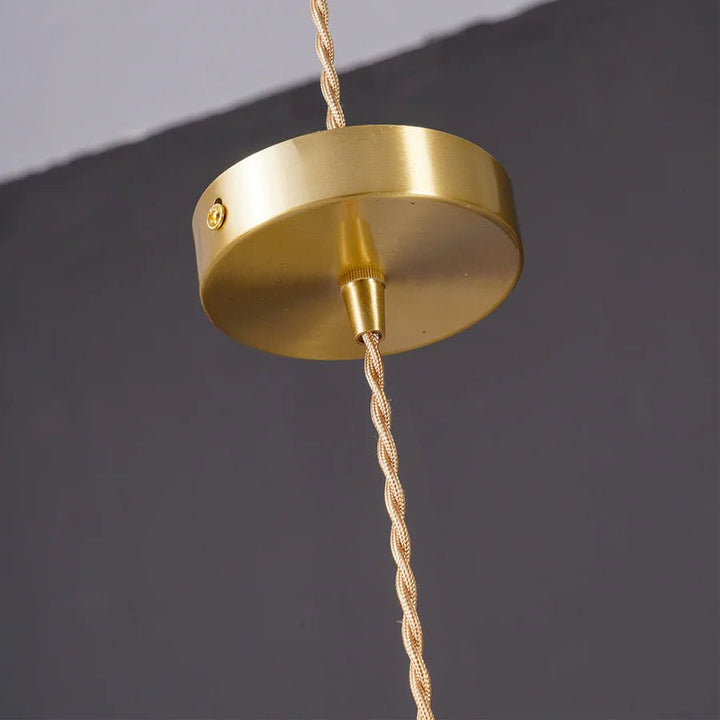 Hibiscus Flower Vintage Glass Pendant Light