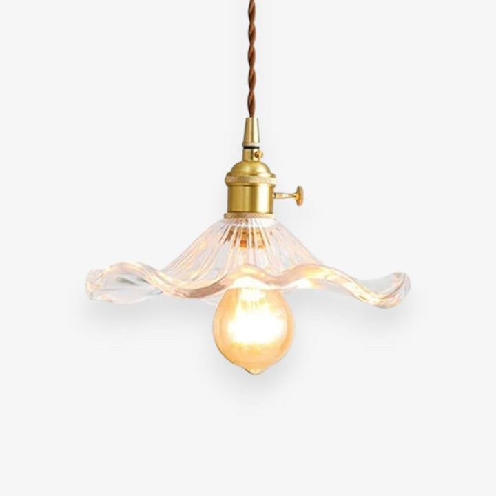 Hibiscus Flower Vintage Glass Pendant Light Boldenn