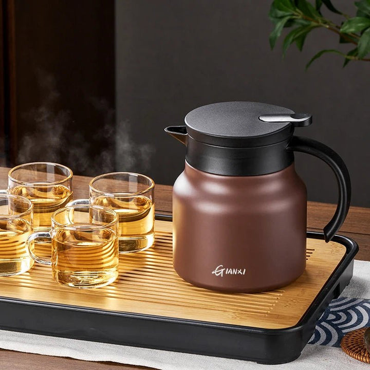 Insulated Teapot with Integrated Infuser and Stainless Steel Coating
