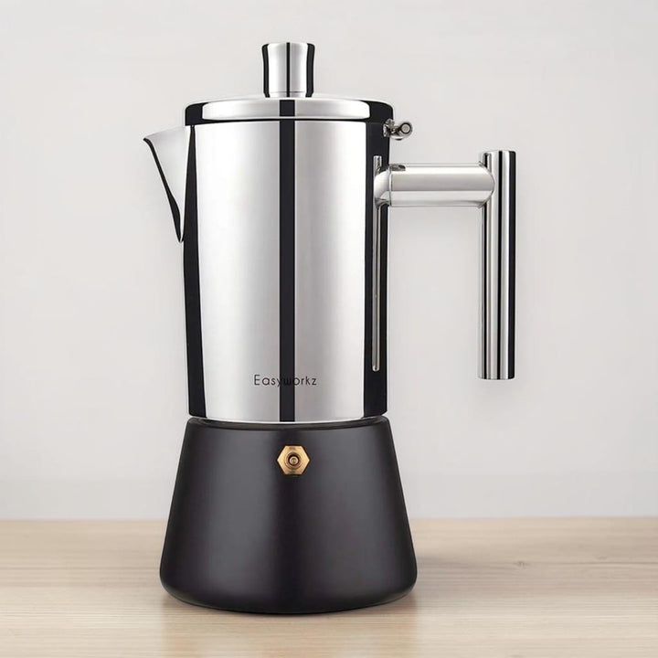 Italian Stainless Steel Moka Pot – Stovetop Espresso Maker Boldenn