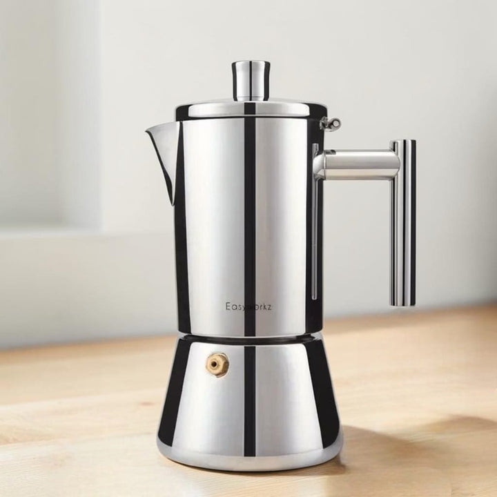 Italian Stainless Steel Moka Pot – Stovetop Espresso Maker Boldenn