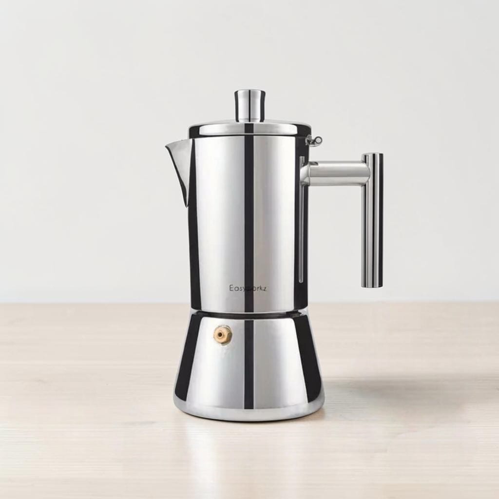 Italian Stainless Steel Moka Pot – Stovetop Espresso Maker Boldenn