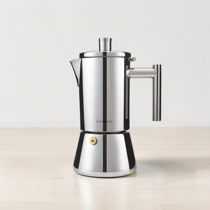 Italian Stainless Steel Moka Pot – Stovetop Espresso Maker Boldenn