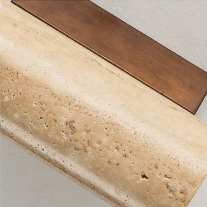 Japandi Natural Travertine Wall Lamp Boldenn
