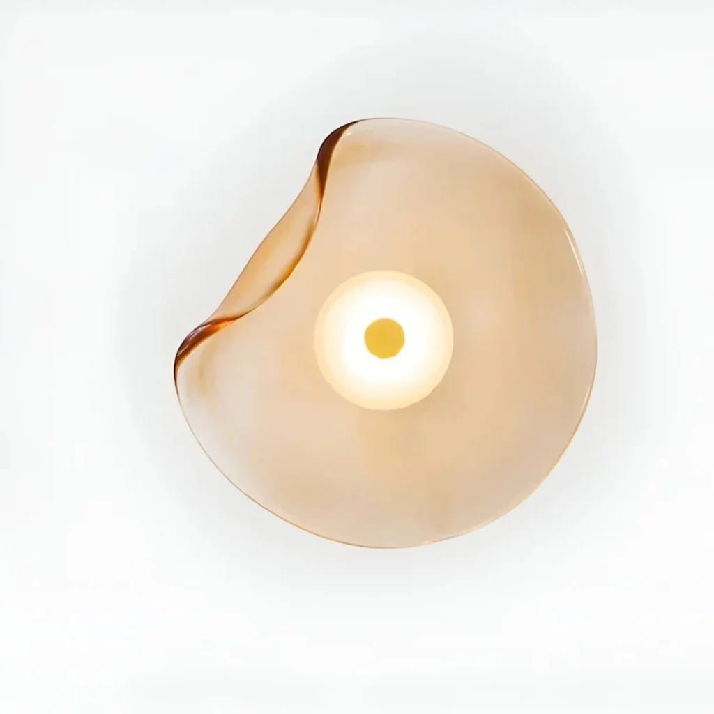 Japandi Organic Glass Wall Light Boldenn