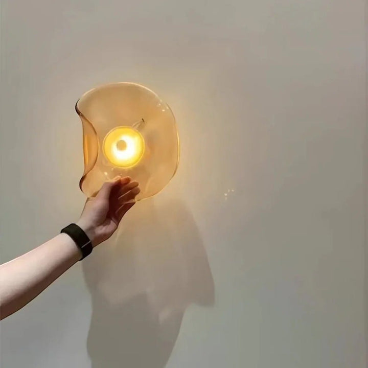Japandi Organic Glass Wall Light Boldenn