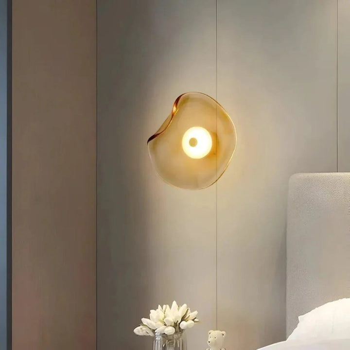Japandi Organic Glass Wall Light Boldenn
