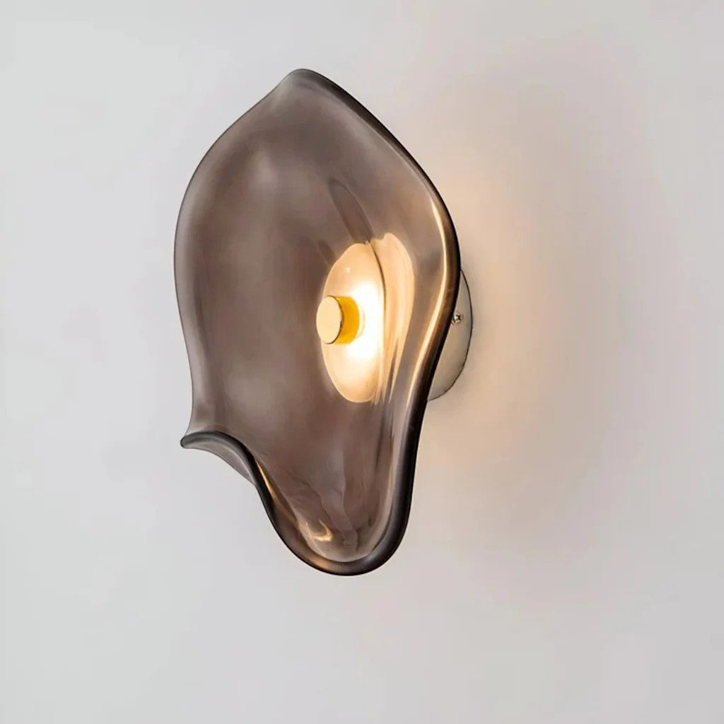 Japandi Organic Glass Wall Light