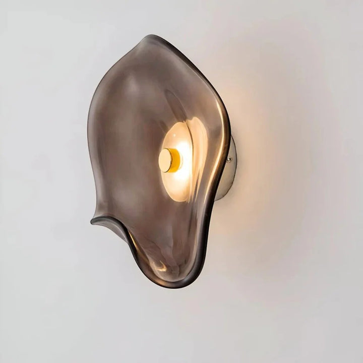 Japandi Organic Glass Wall Light