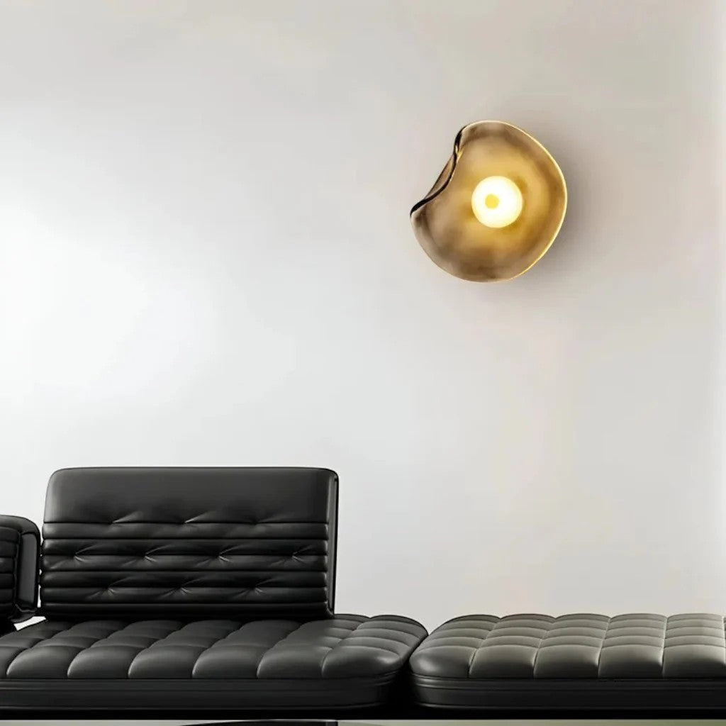 Japandi Organic Glass Wall Light