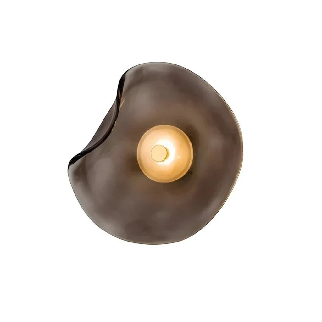 Japandi Organic Glass Wall Light