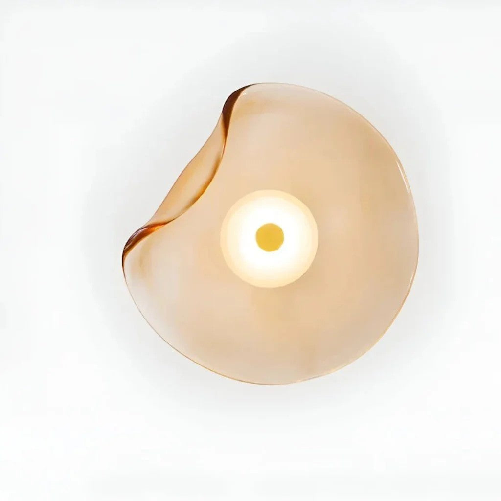 Japandi Organic Glass Wall Light